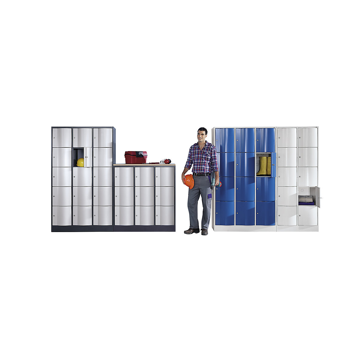 Resisto 4-fold compartment locker – C+P (Product illustration 5)-4