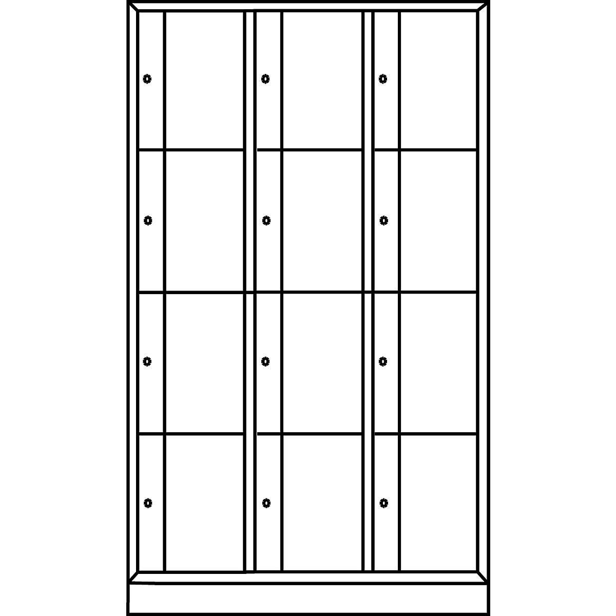 Resisto 4-fold compartment locker – C+P (Product illustration 7)-6