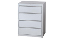 Card file cabinet, grip rails