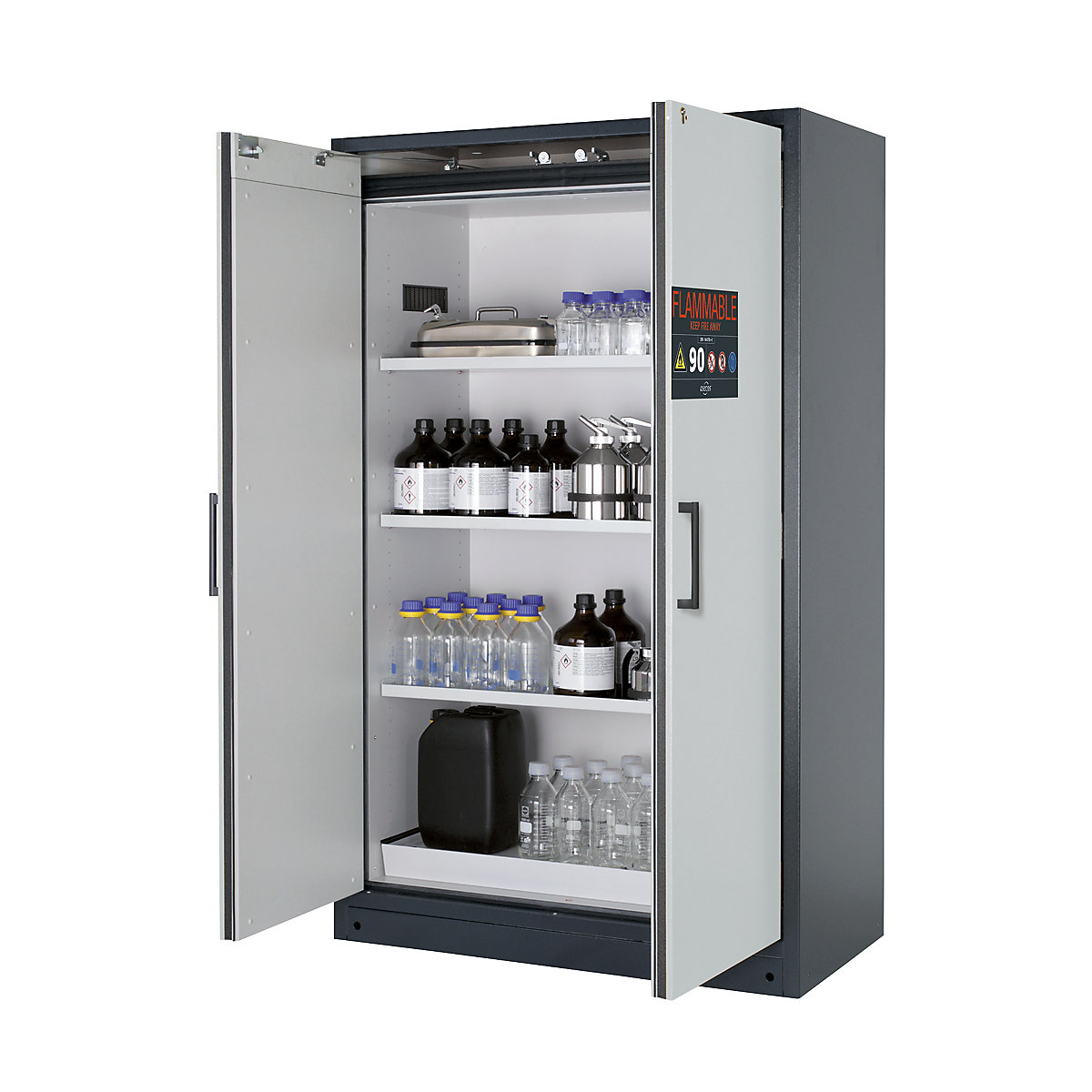 FM/UL/ULC/Type 90 fire resistant hazardous goods storage cupboard - asecos
