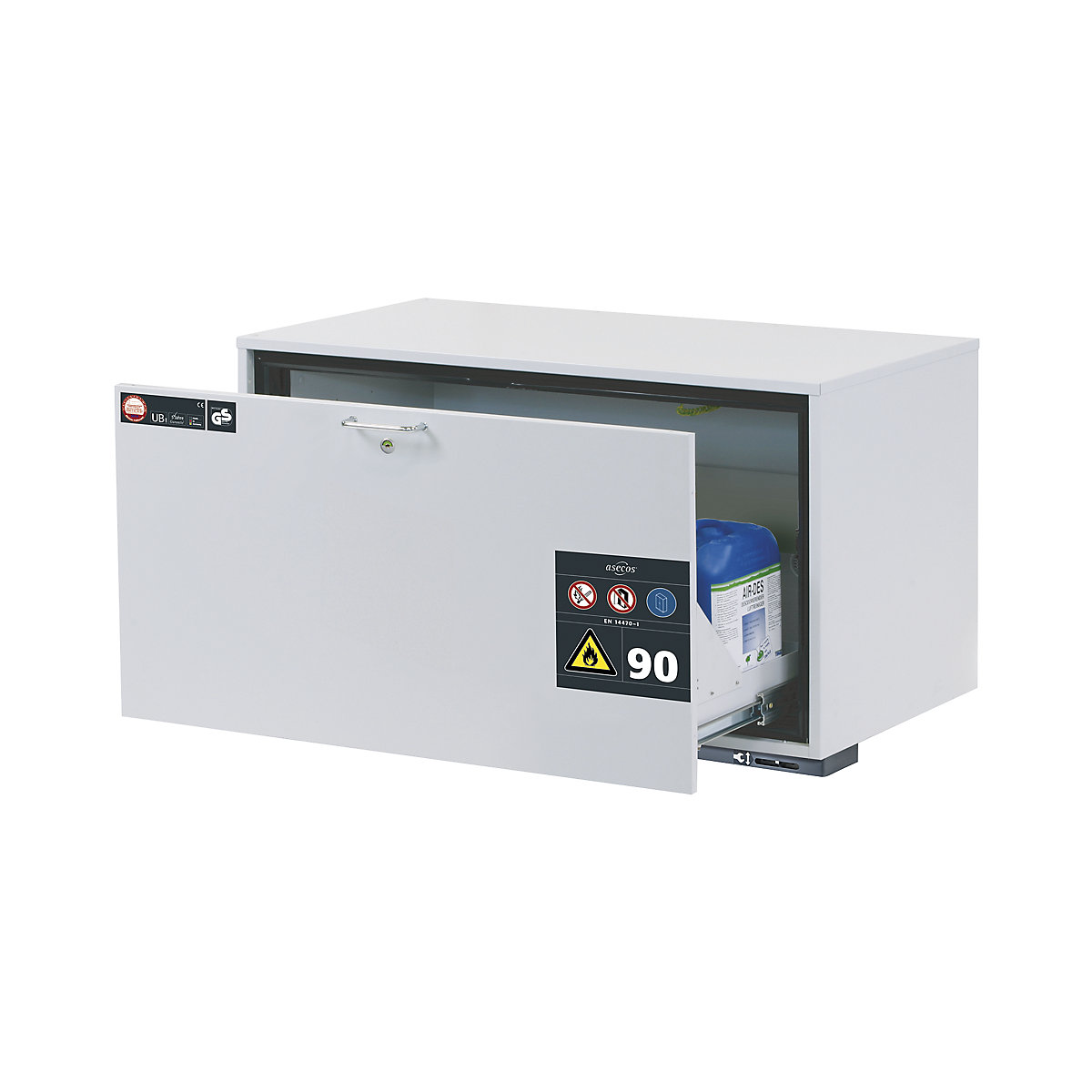 Type 90 fire resistant add-on drawer unit for hazardous goods - asecos