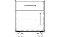 Laboratory base cupboard, low