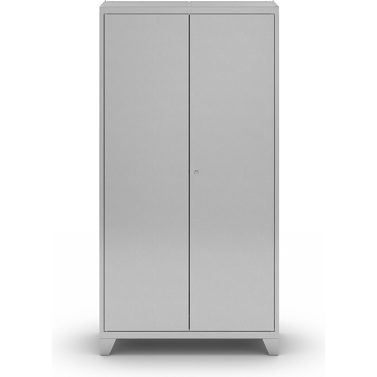 Stainless steel double door cupboard with stud feet (Product illustration 5)-4