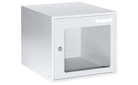 Cube locker with vision panel