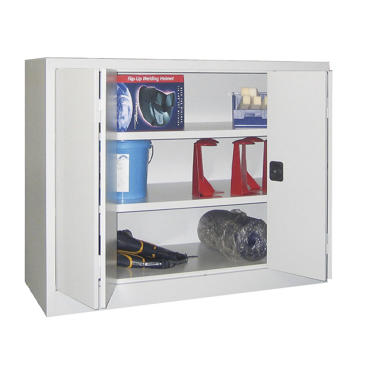 Cupboard with folding doors, height 1000 mm – Pavoy (Product illustration 2)-1