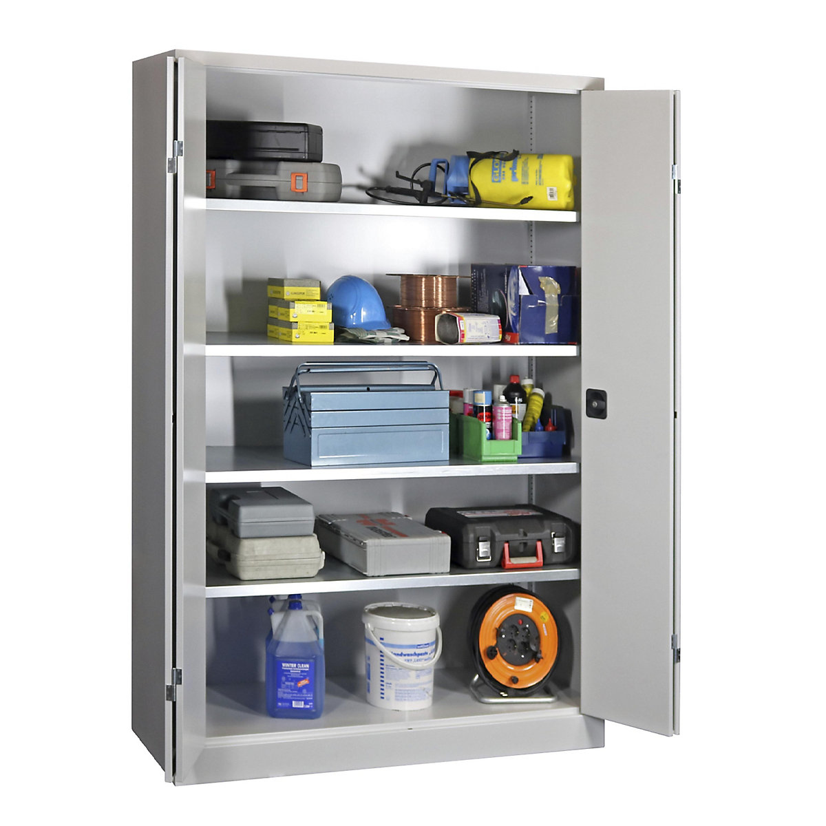 Cupboard with folding doors, height 1950 mm – Pavoy (Product illustration 2)-1