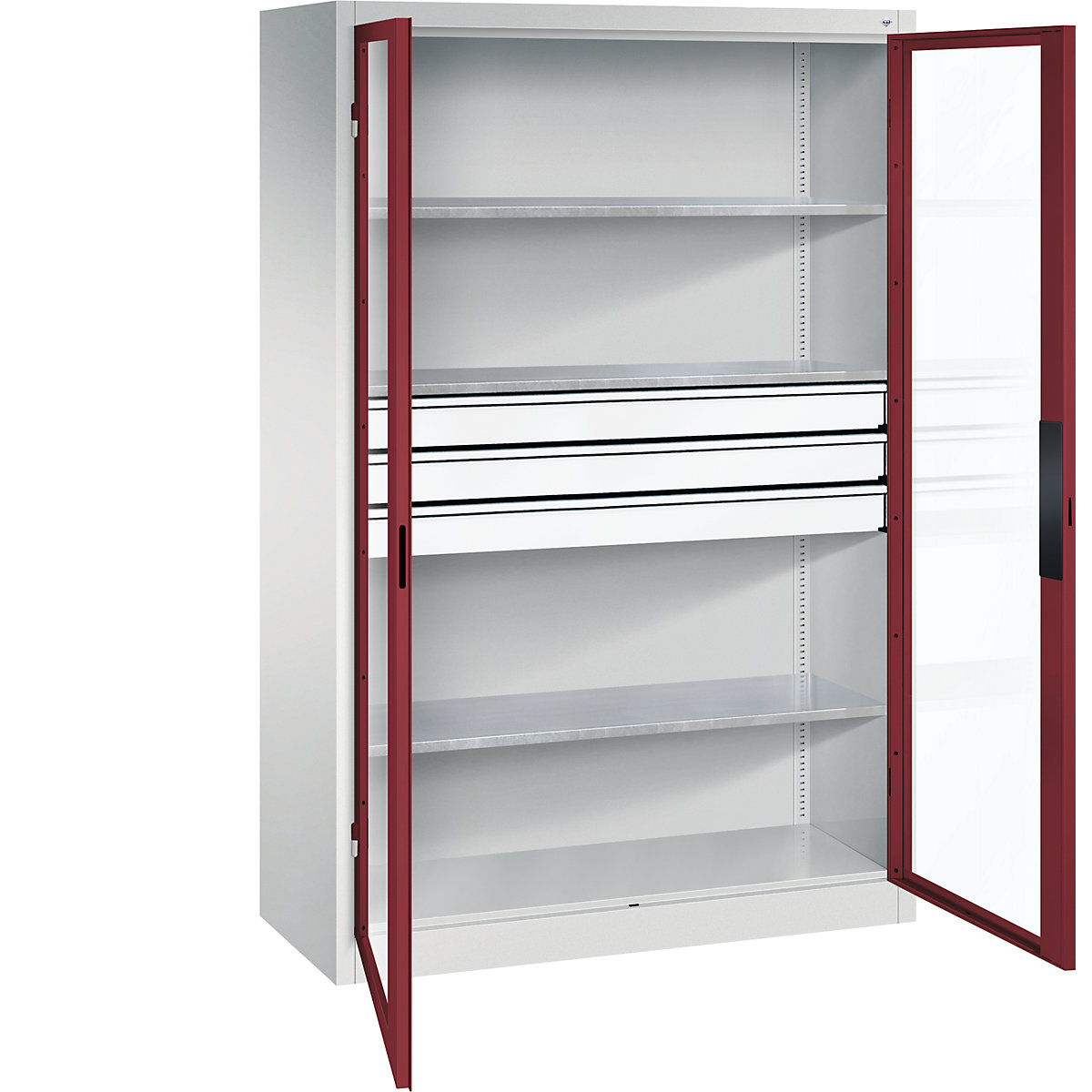 Vision panel double door cupboard - C+P