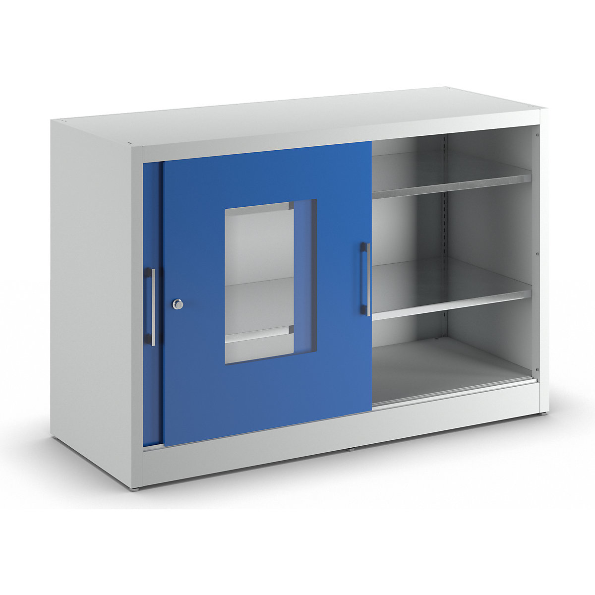 Vision panel sliding door cupboard - mauser