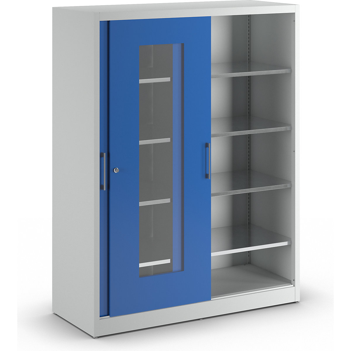 Vision panel sliding door cupboard - mauser