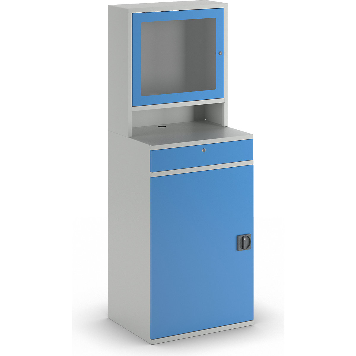 Computer workstation, sheet steel – eurokraft pro (Product illustration 4)-3