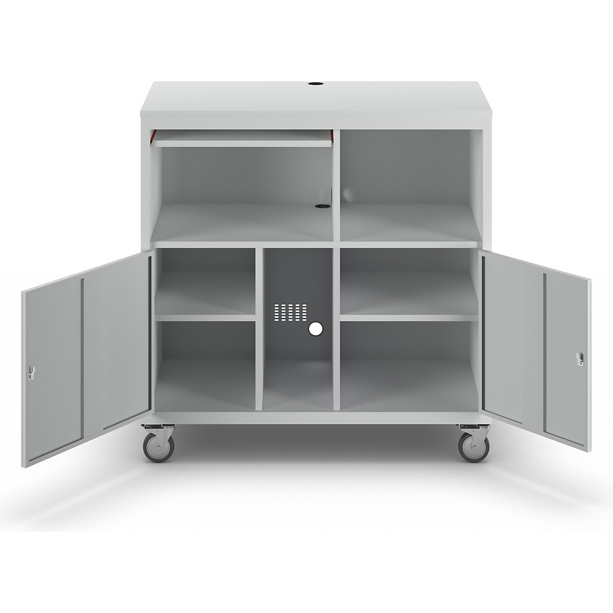 PC desk, mobile – eurokraft basic (Product illustration 6)-5