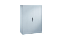 Roller shutter cupboard with horizontal shutter