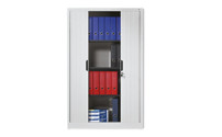 Roller shutter cupboard with horizontal shutter