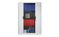 Roller shutter cupboard with horizontal shutter