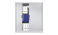 Roller shutter cupboard with horizontal shutter