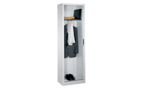 Wardrobe with horizontal roller shutter
