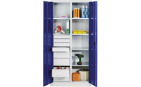 Storage cupboard made of sheet steel