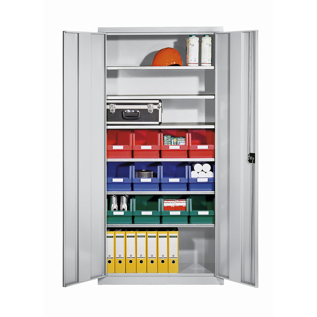 Storage cupboard made of sheet steel - eurokraft pro