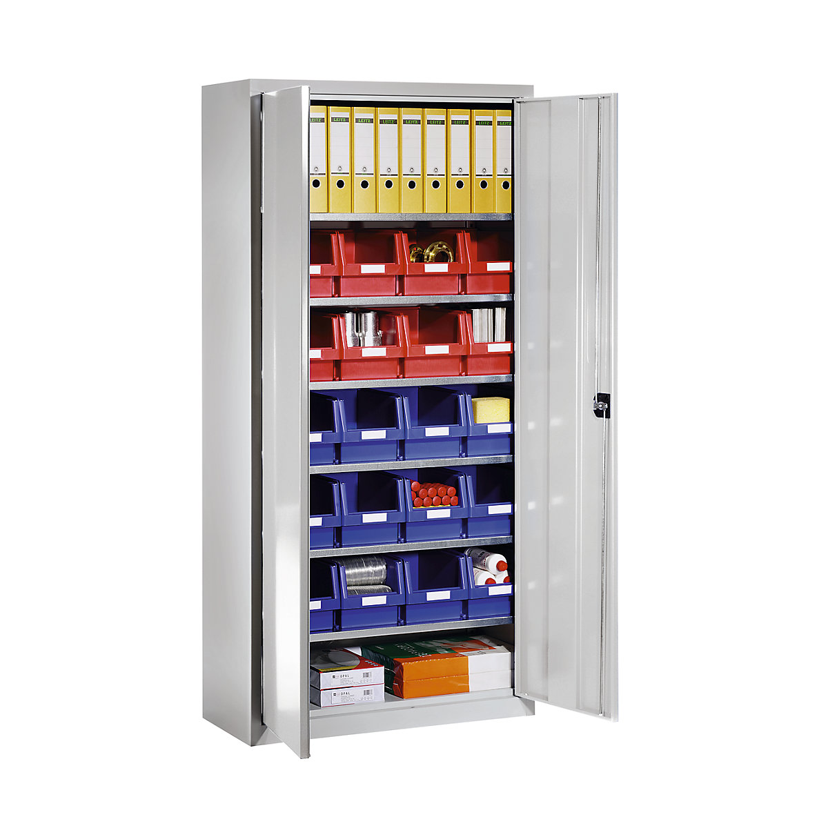 Storage cupboard made of sheet steel - eurokraft pro