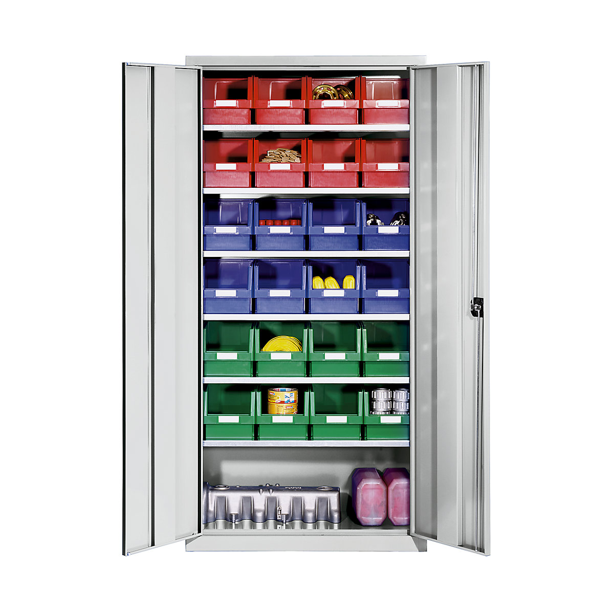 Storage cupboard made of sheet steel - eurokraft pro