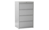 Suspension file cabinet, grip rails