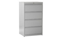 Suspension file cabinet, grip rails