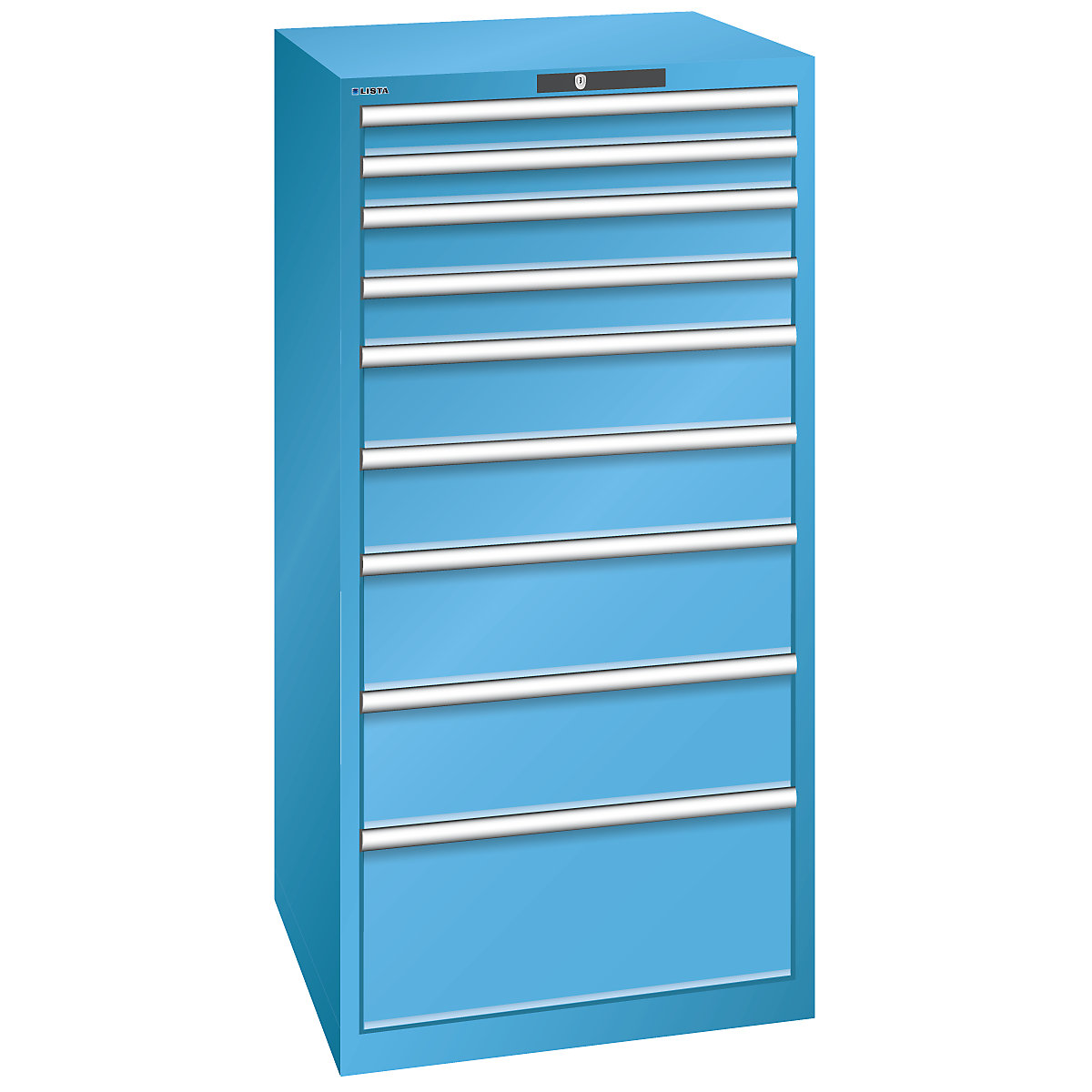 Drawer cupboard, 9 drawers - LISTA