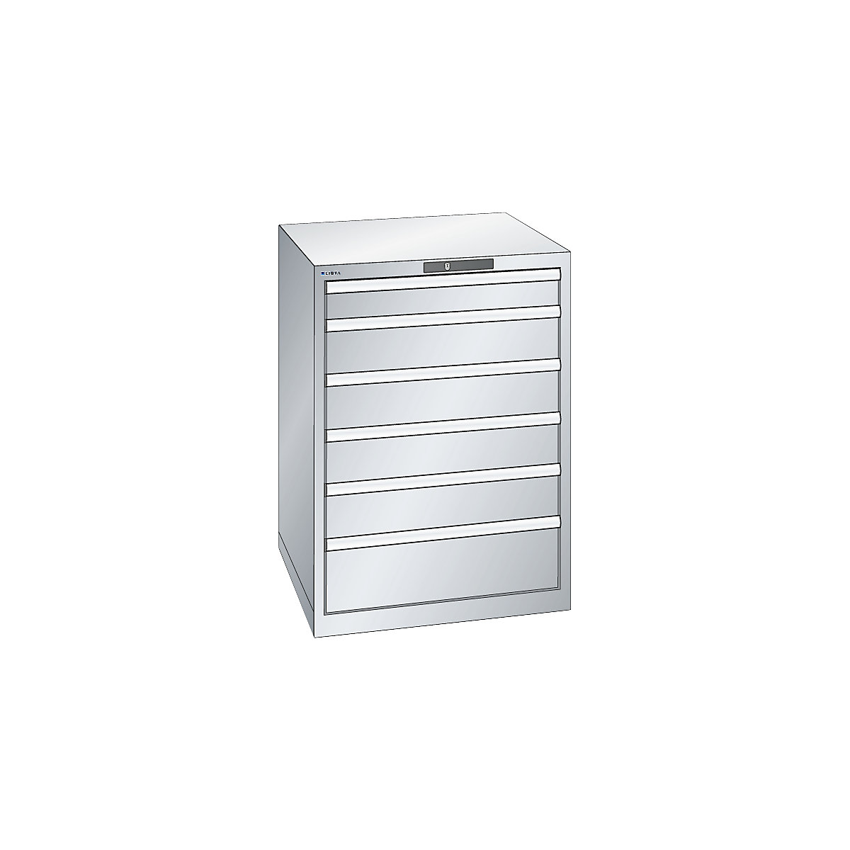 Drawer cupboard, sheet steel – LISTA (Product illustration 2)-1