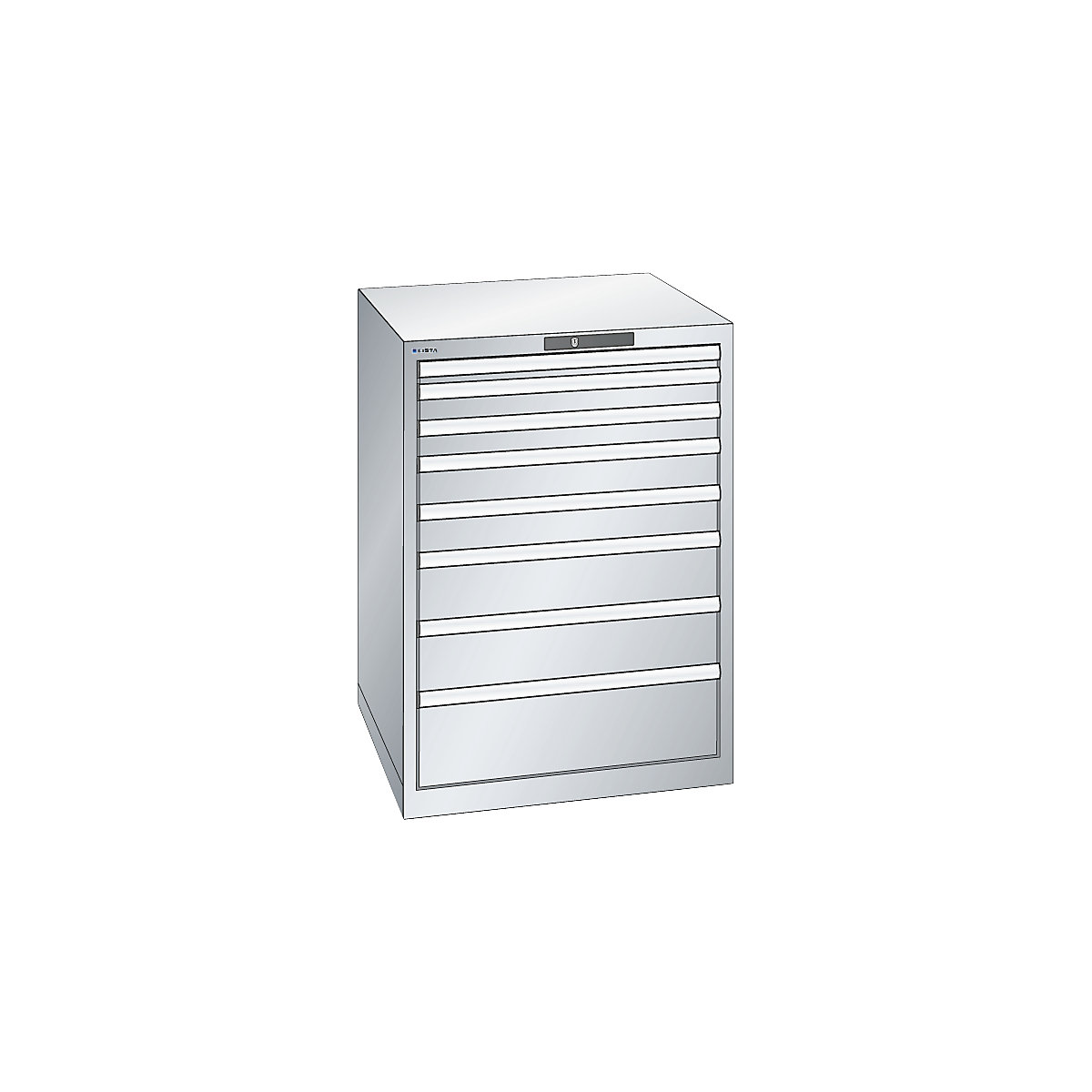 Drawer cupboard, sheet steel – LISTA (Product illustration 2)-1