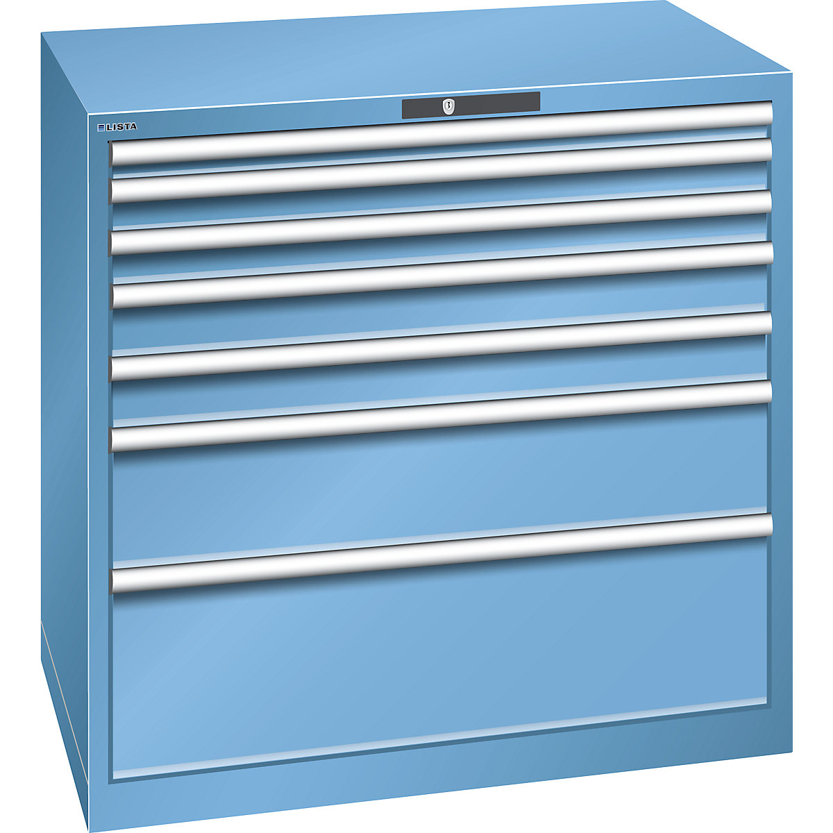 Drawer cupboard, sheet steel - LISTA