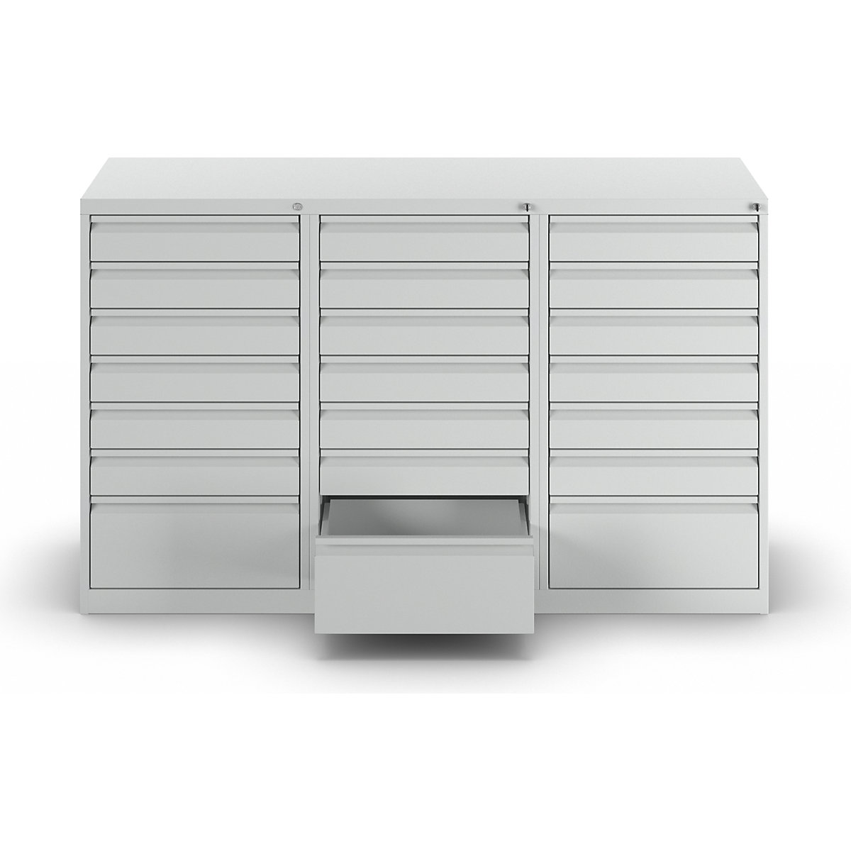 Drawer cupboard, steel – eurokraft basic (Product illustration 3)-2