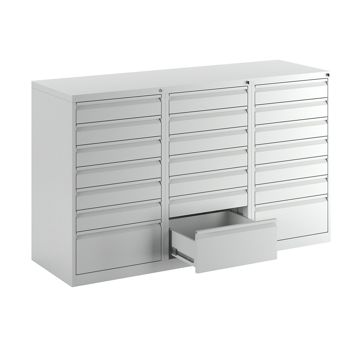 Drawer cupboard, steel - eurokraft basic