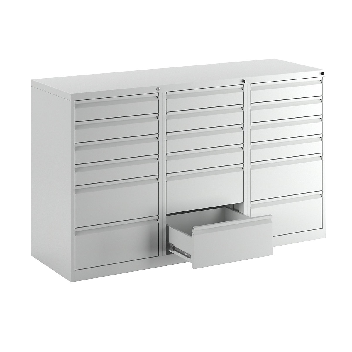 Drawer cupboard, steel - eurokraft basic