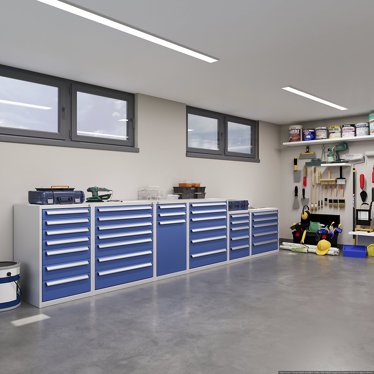 Tool cupboard – eurokraft basic (Product illustration 8)-7