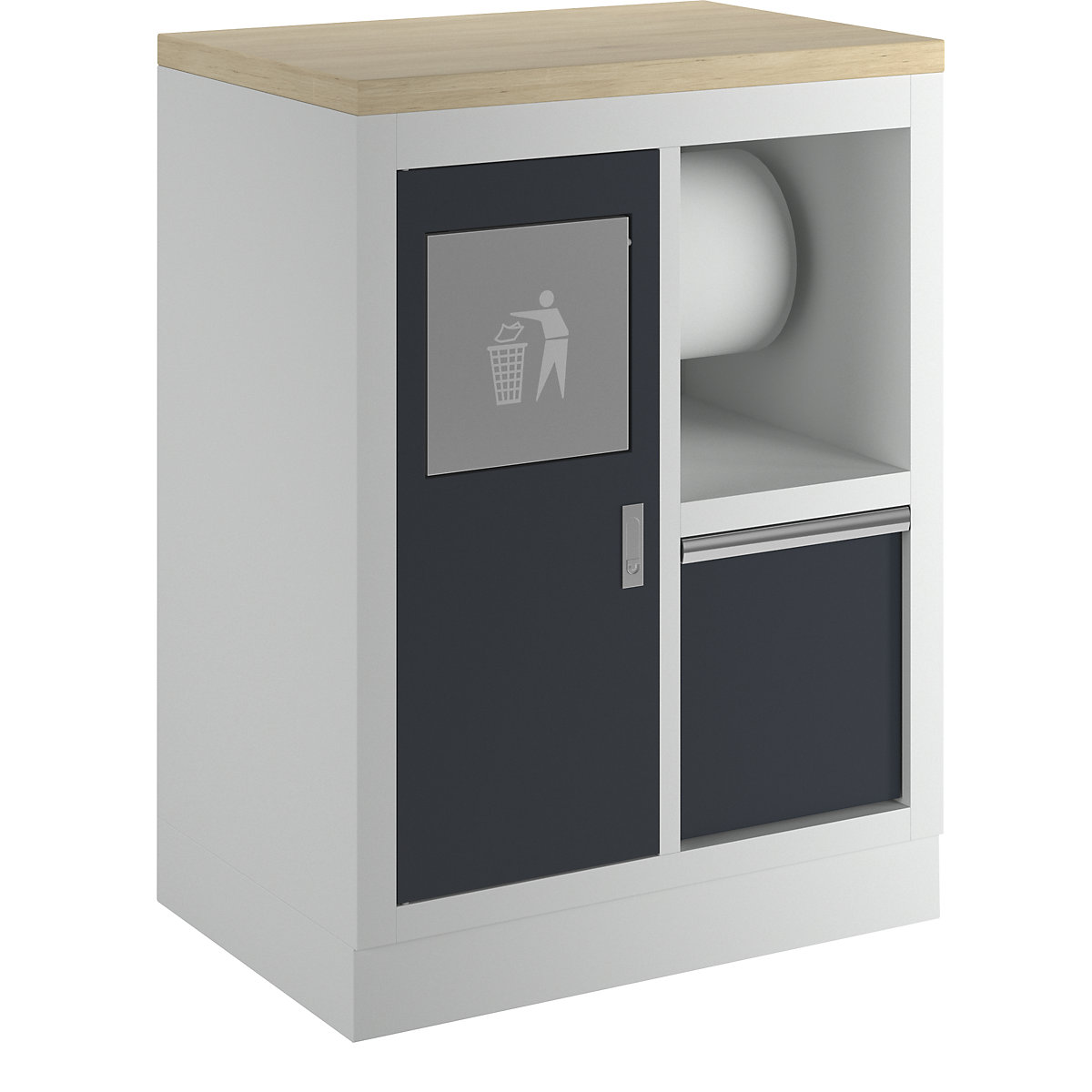 Waste and cleaning base cupboard
