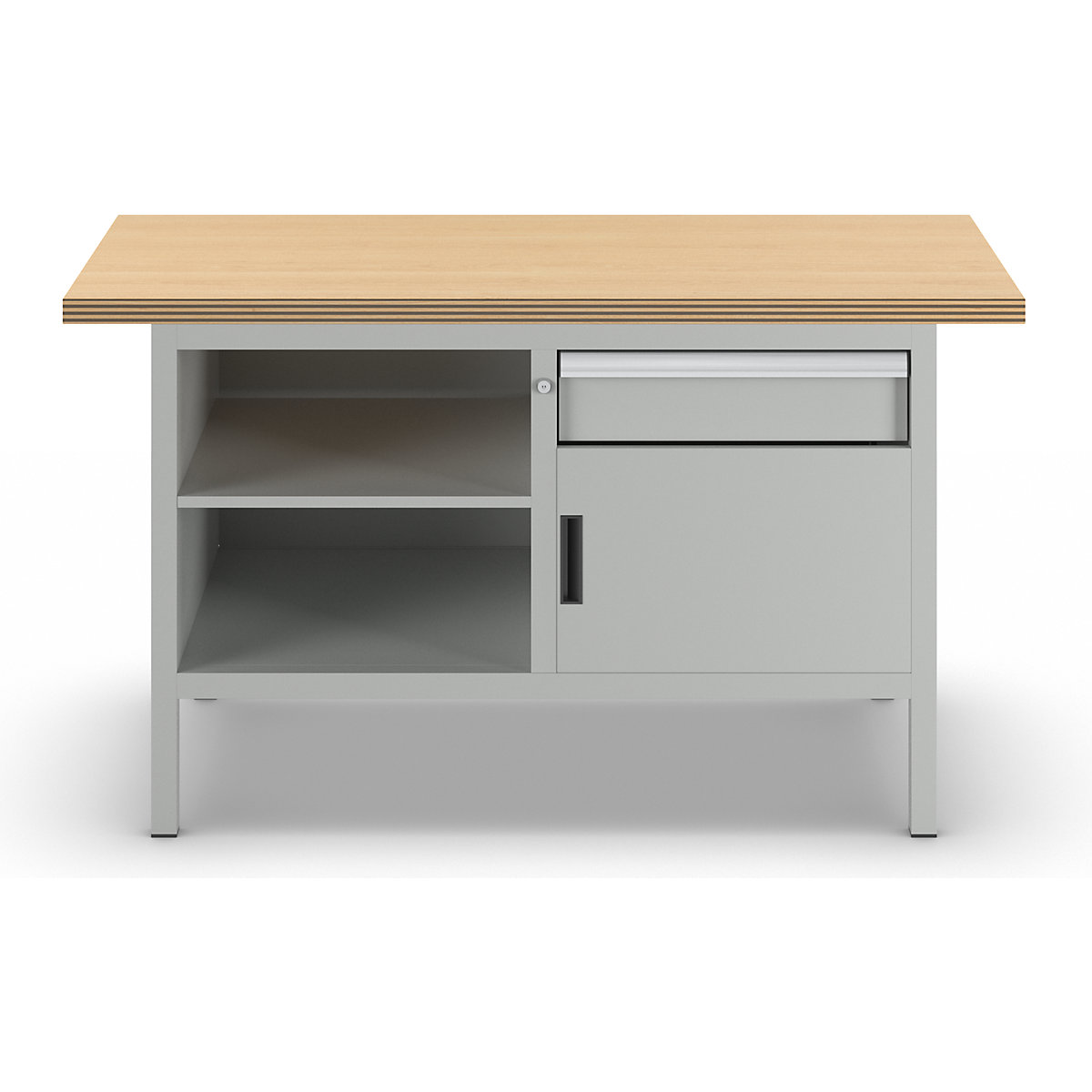 Dílenský stůl s deskou z překližky Multiplex, rámová konstrukce – LISTA (Obrázek výrobku 17)-16