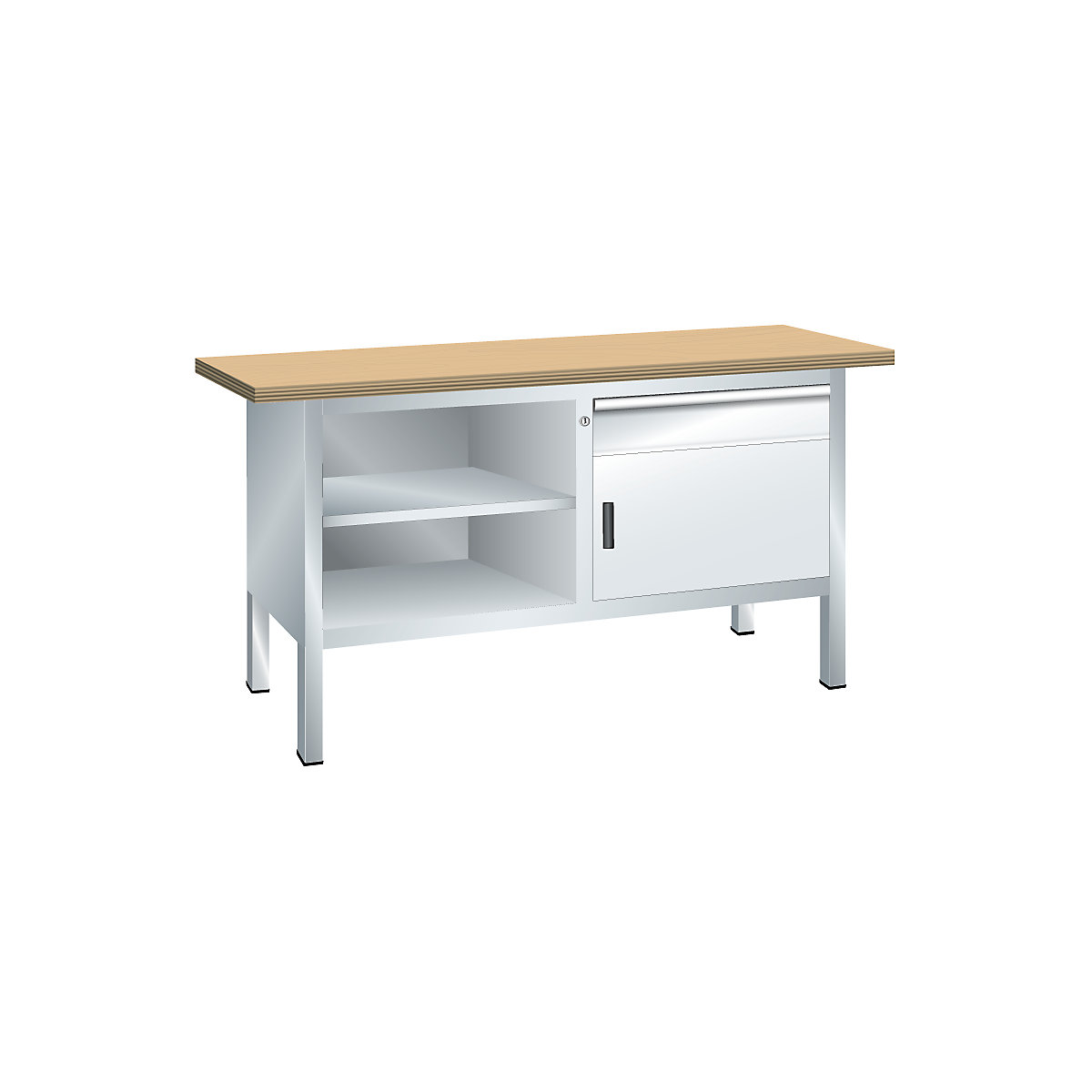 Dílenský stůl s deskou z překližky Multiplex, rámová konstrukce – LISTA (Obrázek výrobku 6)-5