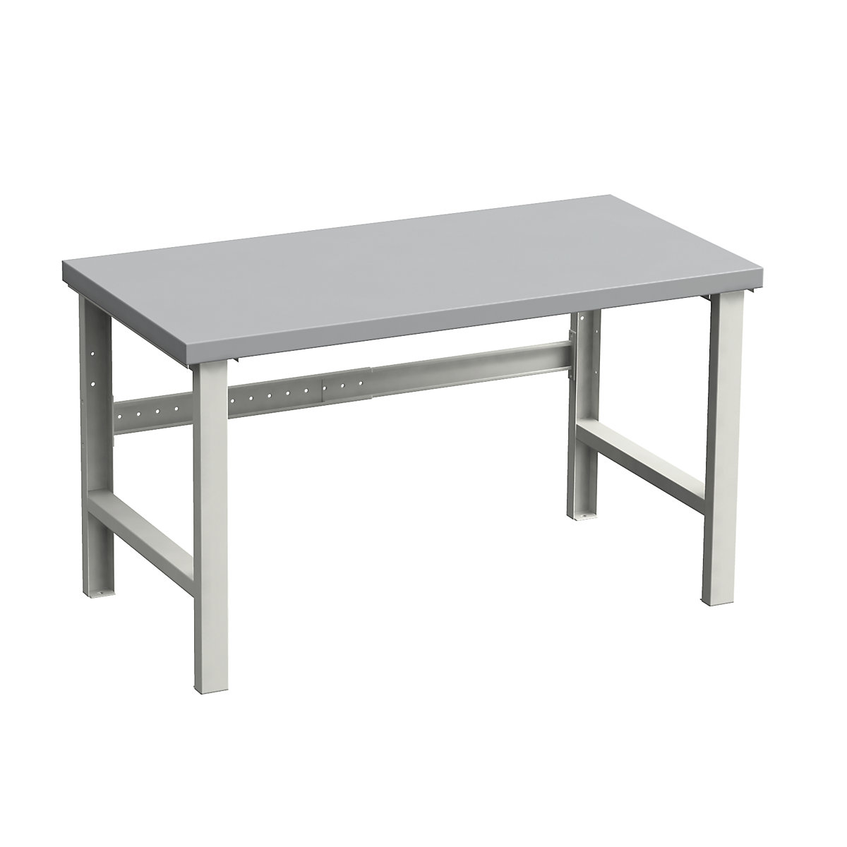 Treston – Dílenský stůl, stavebnicový systém, základní model, deska z ocelového plechu, š x h 1500 x 750 mm