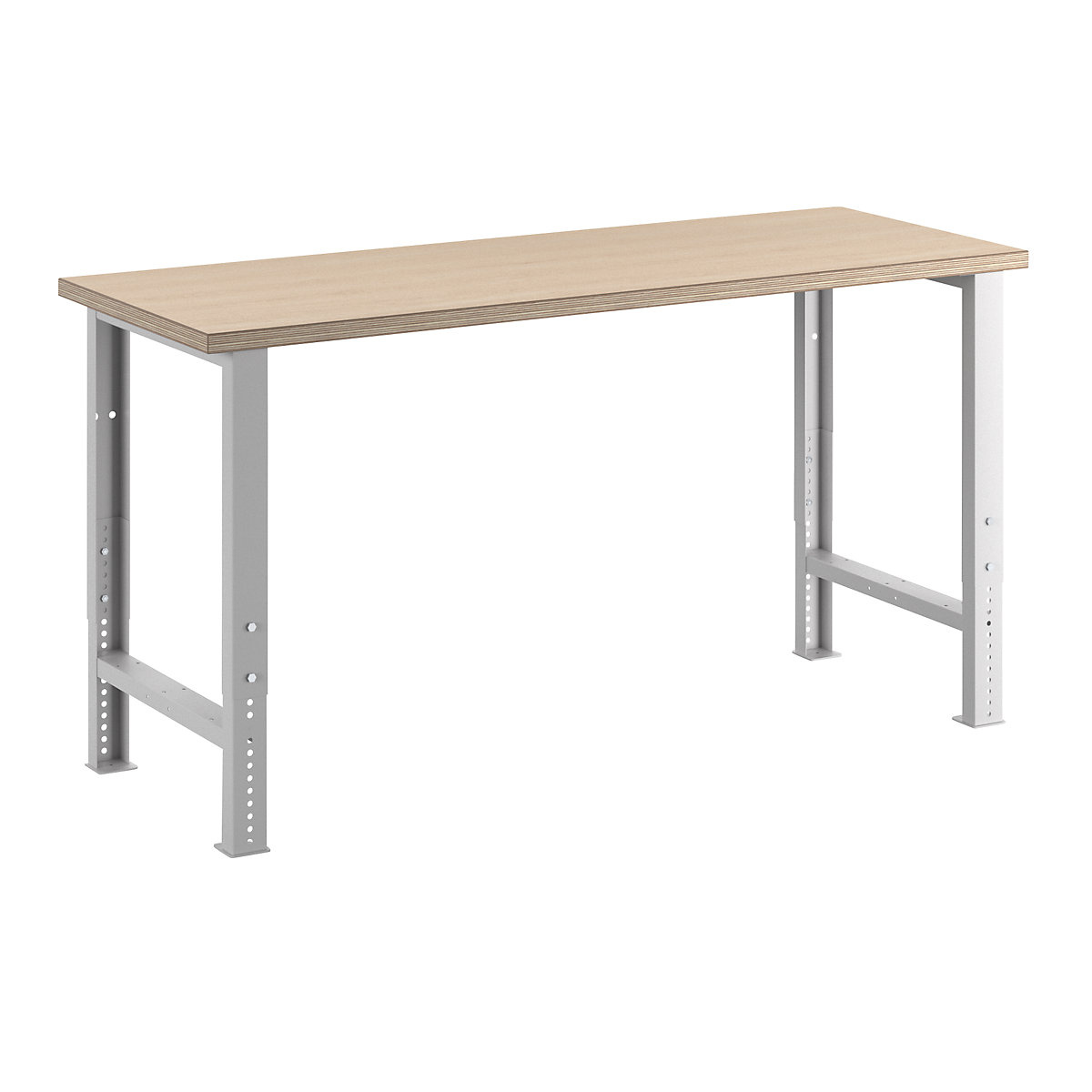 Dílenský stůl ve stavebnicovém systému – LISTA, výška 740 – 1090 mm, bez spodních částí, šířka 2000 mm-8