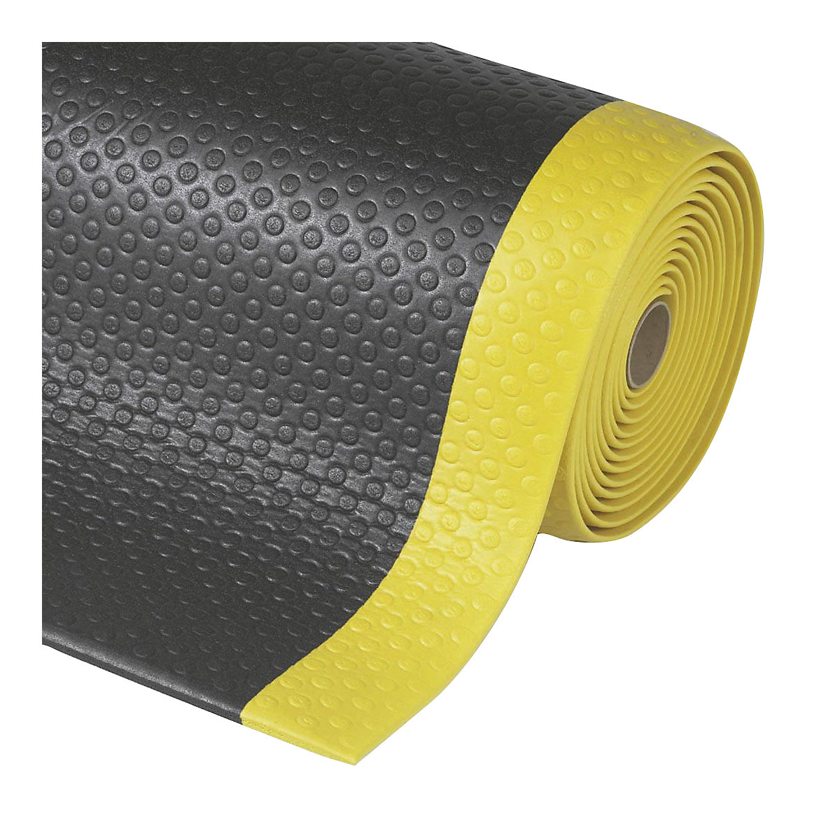 Podloga za preprečevanje utrujenosti Bubble Sof-Tred™ – NOTRAX, na tek. m, vinilna pena, črna / rumena, širina 910 mm-4