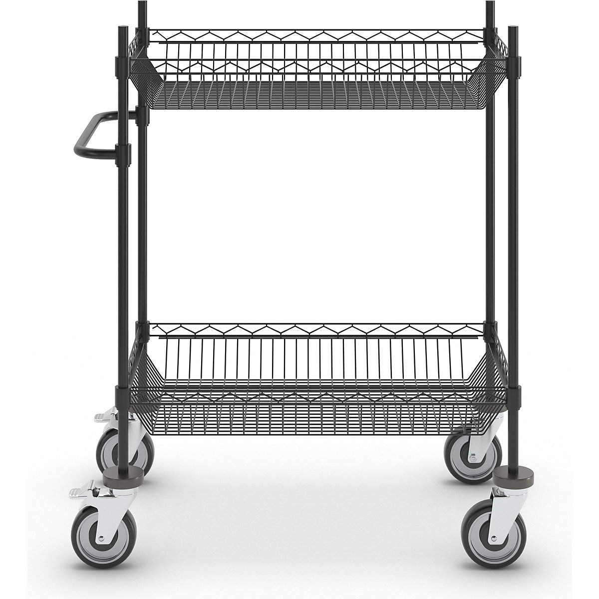 Transportni voziček iz žične mreže, črn (Slika izdelka 3)-2