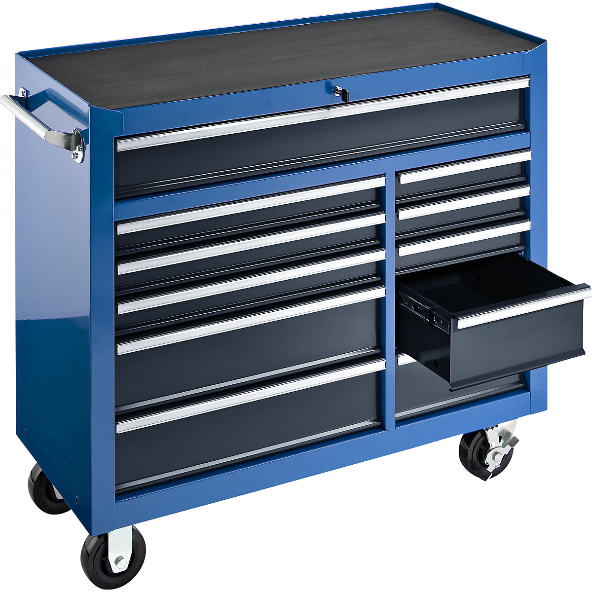 Delavniški voziček, VxŠxG 1007 x 1067 x 458 mm, 11 predalov, modra-5