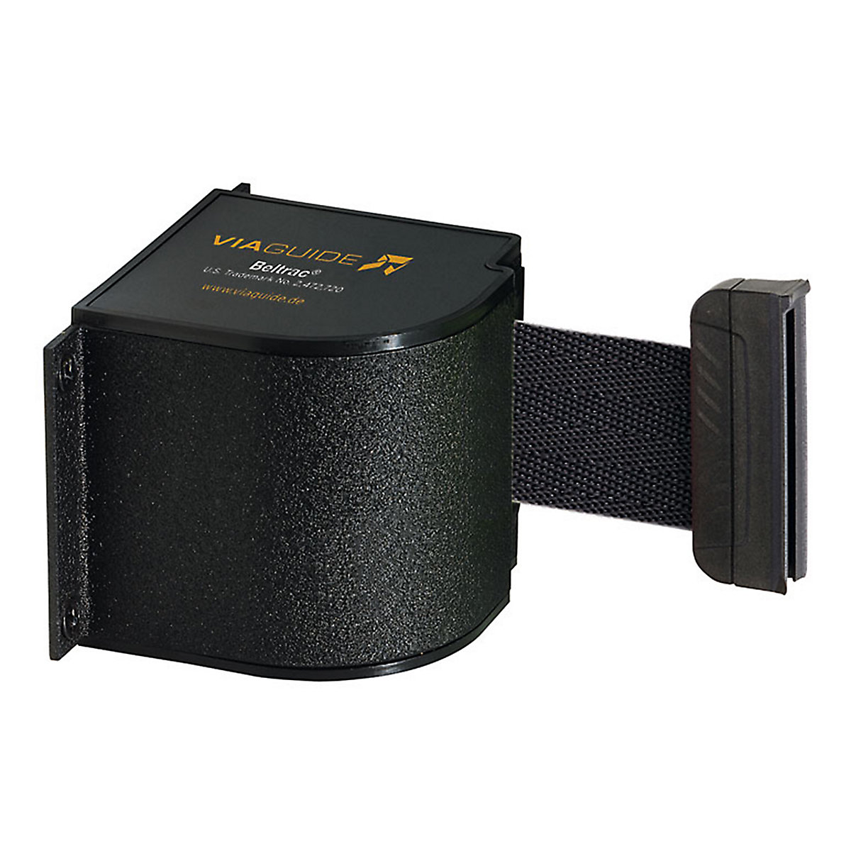 Cassete de cinta Wall Mount, extração máx. da cinta 5400 mm, cor da cinta preto-8