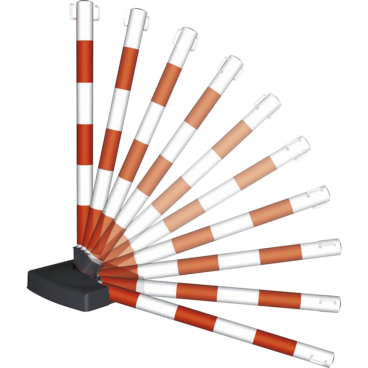 Conjunto de postes de aviso com corrente, articuláveis (Imagem do produto 3)-2