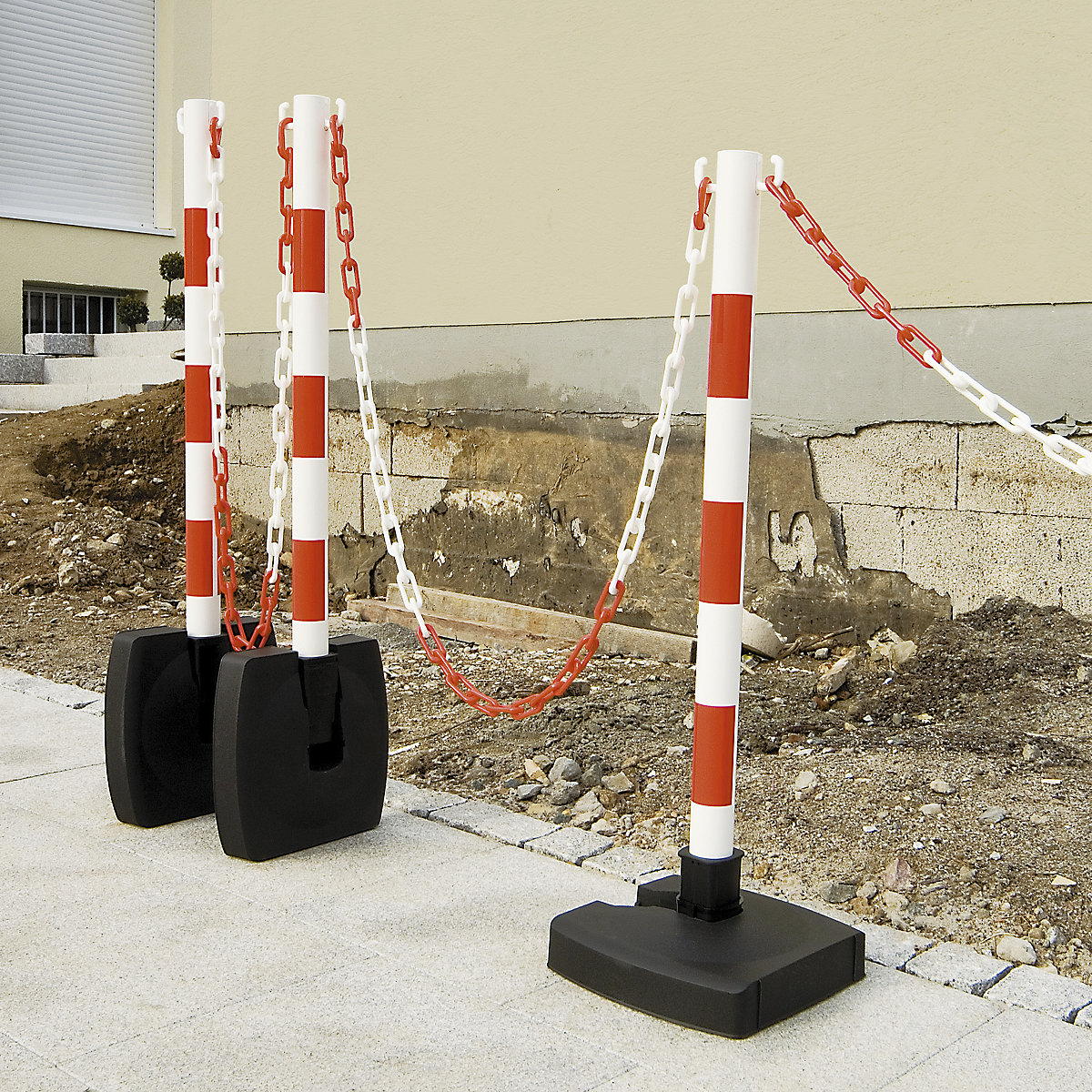 Conjunto de postes de aviso com corrente, articuláveis (Imagem do produto 4)-3