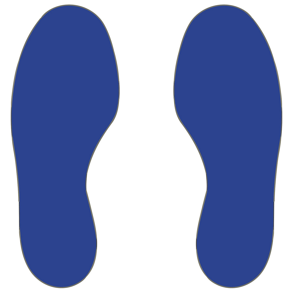 Marcações de pavimento em PVC, pés, 5 direitos / 5 esquerdos, embalagem de 10 unid., azul