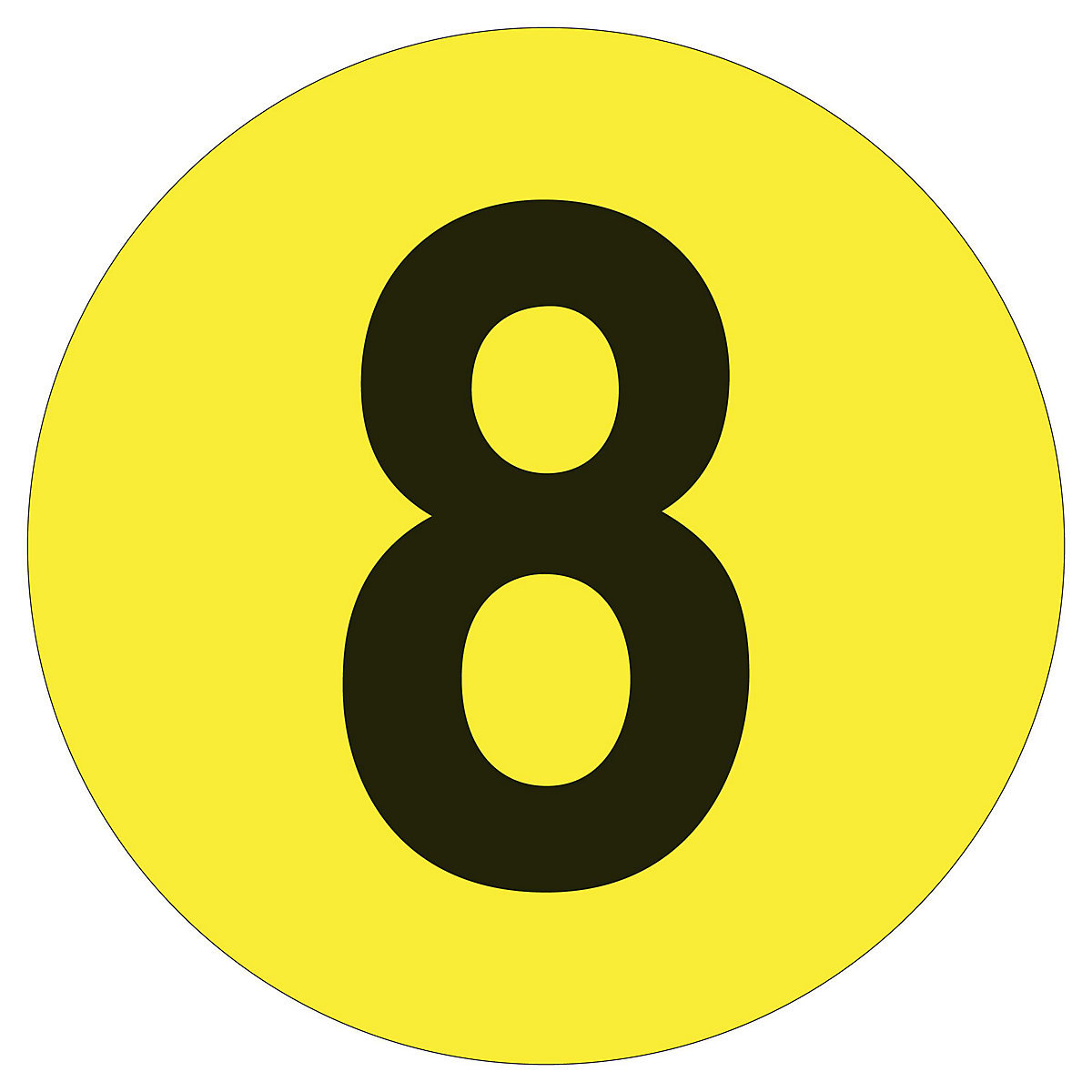 Marcações para o chão em PVC, números, embalagem de 10 unid., número 8