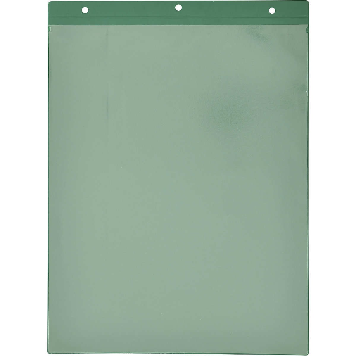 Bolsas de inscrição com perfuração para pendurar, formato vertical A4, verde, embalagem de 50 unid.-2