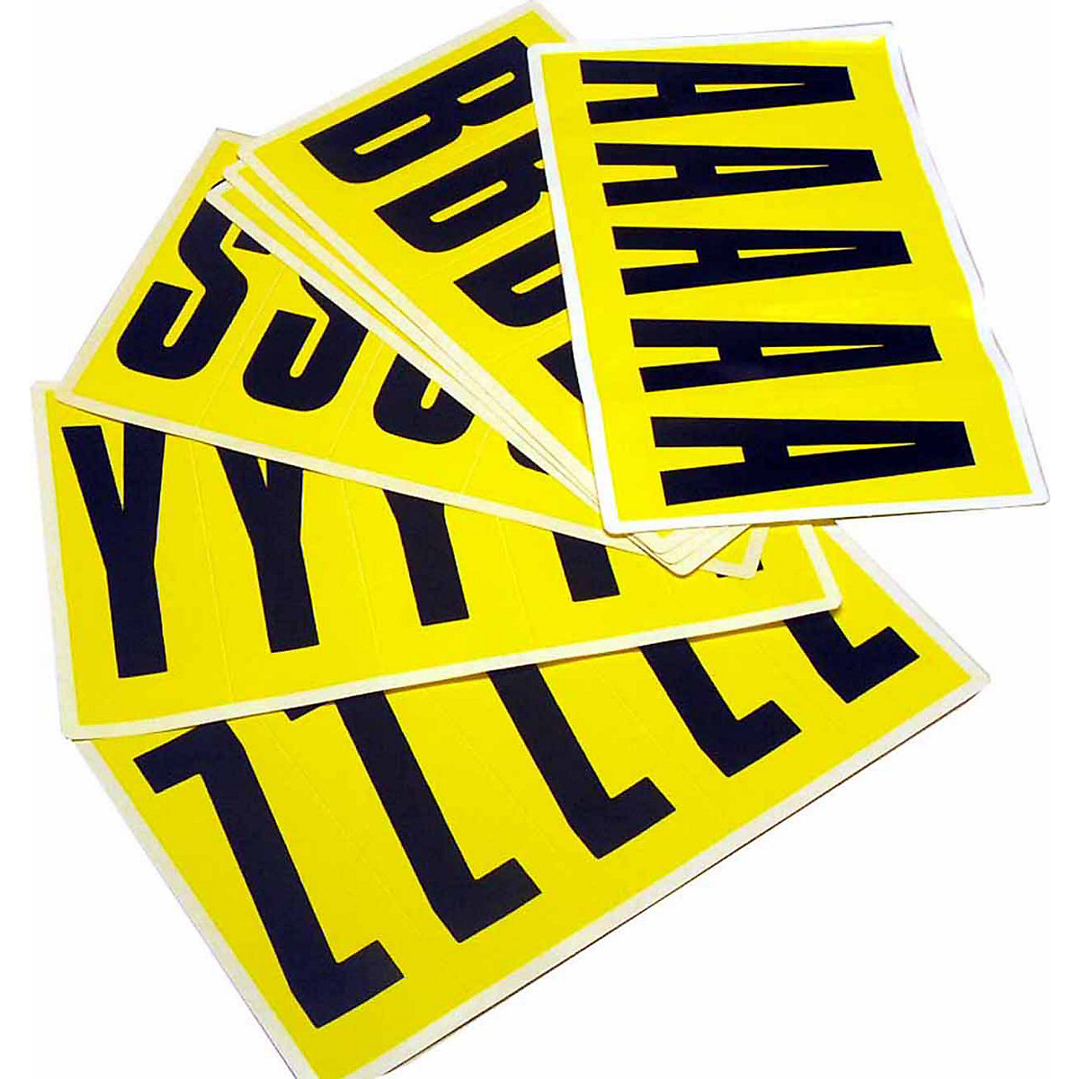 Conjunto de caracteres, AxL 130 x 45 mm, letras autocolantes A – Z, 26 cartões-5