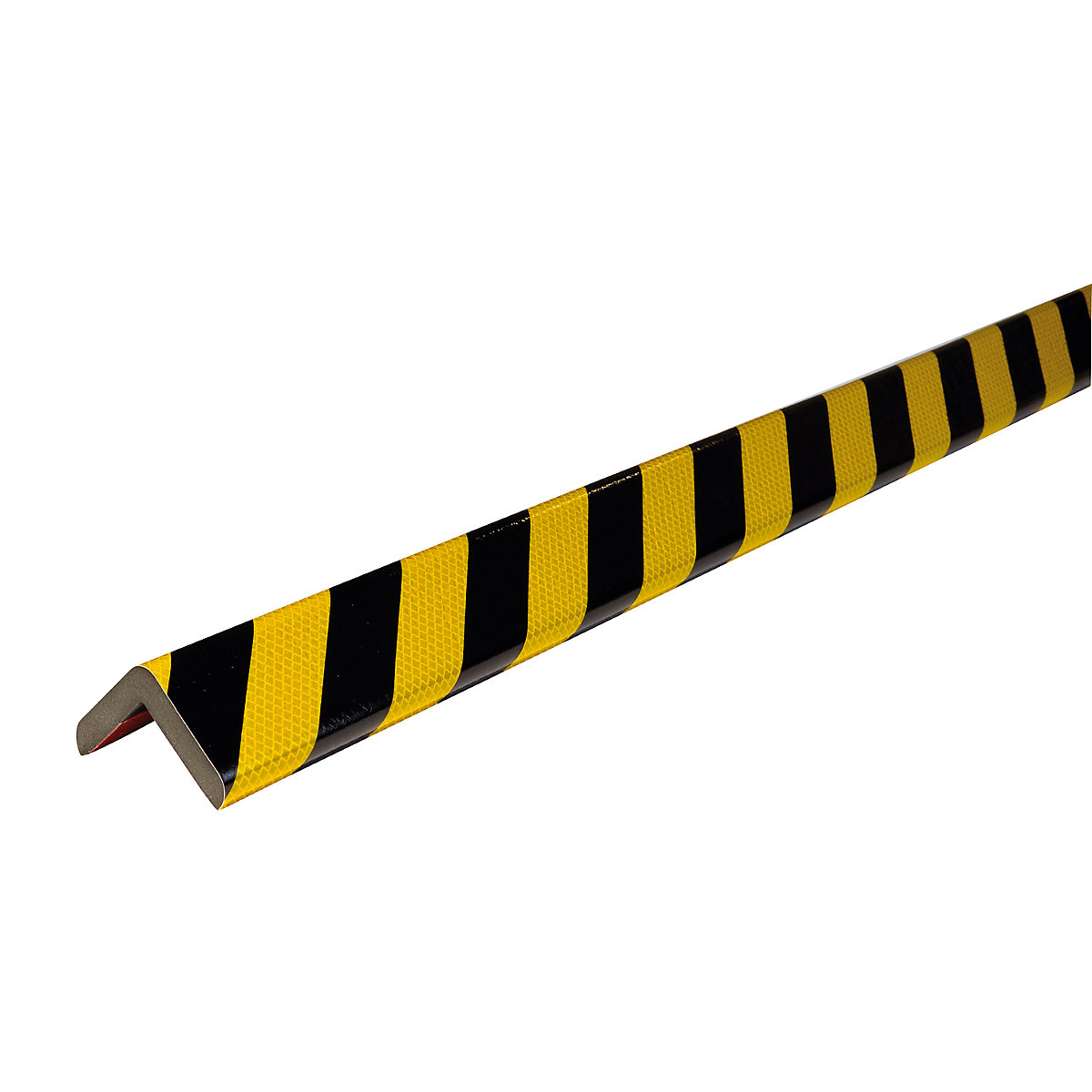Proteção de cantos Knuffi® – SHG, tipo H+, unidade de 1 m, preto/amarelo, refletor-11